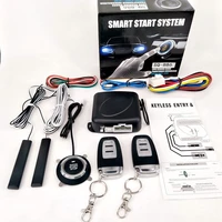 universal automatic keyless entry system 12v car start and stop buttons keychain kit central door lock with remote control