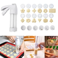 cookie press kit cookie mold gun diy pastry syringe extruder nozzles icing piping cream muffin biscuit maker machine cake tools