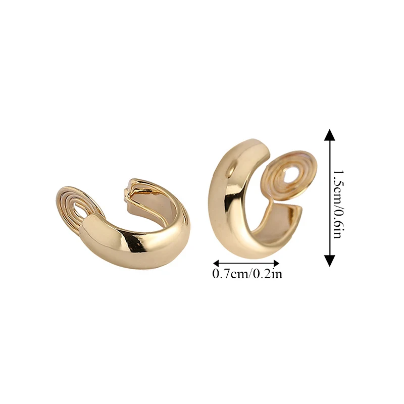 

New Small Earrings Simplicity Ear Clip Fashion Creativity No Pierced Earrings Metallic Earrings Temperament Retro Ear Studs