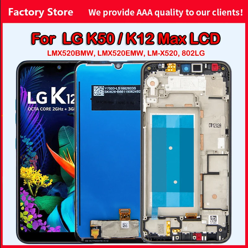 6 26 &quotоригинальный экран для LG K50 K12 Max LMX520EMW LM-X520 Q60 ЖК-дисплей сенсорная панель