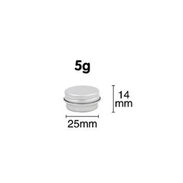 5g 10 шт./лот банка для крема жестяная Косметический бальзам для губ контейнеры для удаления ногтей ремесла горшок многоразового использования Бутылка с винтовой резьбой пустой алюминий - Цвет: 5g