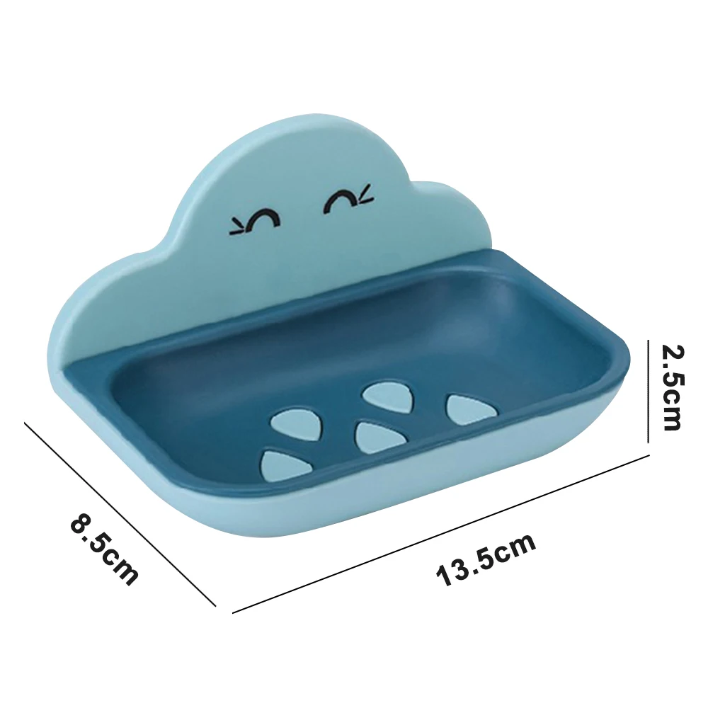 

Self Adhesive Wall Strong Suction Soap Dish Holder Shower Container Bathroom Accessories Soap Hanging Rack Tray 2