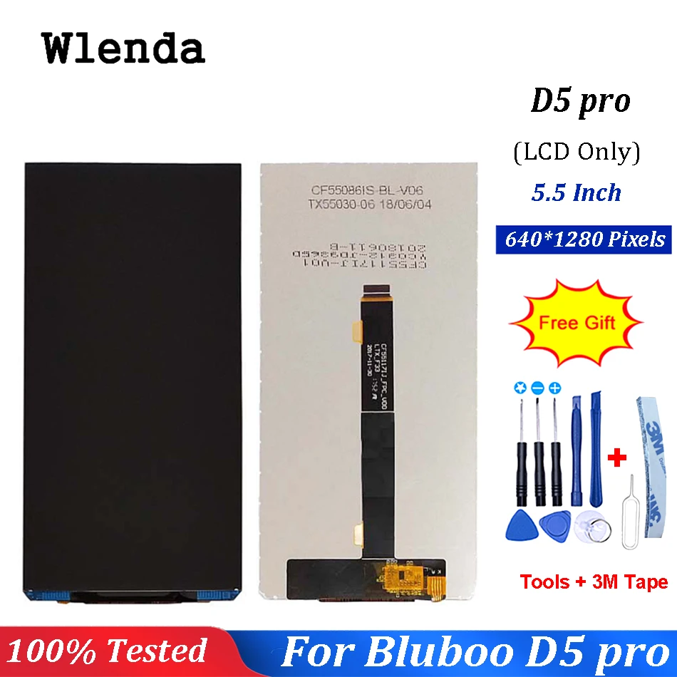 ЖК дисплей 5 дюйма для Bluboo D5 pro + сенсорный экран 100% протестированный дигитайзер в