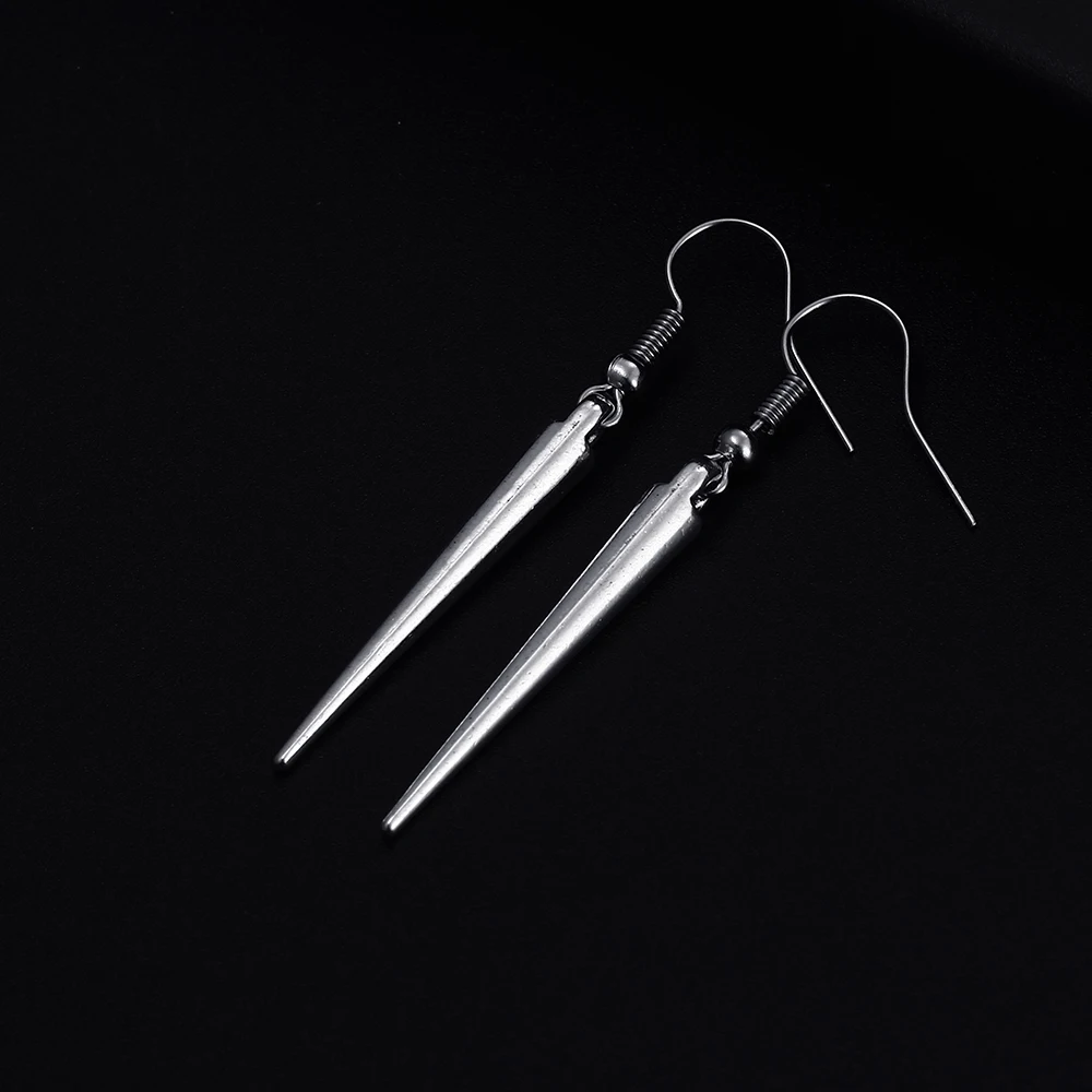 Модные Винтажные конические Серьги-подвески в форме иглы для женщин и девочек