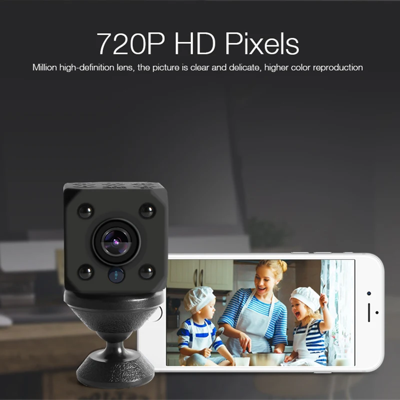 720P HD wifi Беспроводная мини ip-камера ночного видения детектор движения видеокамера