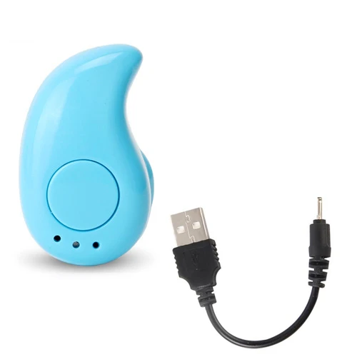 S530 беспроводные Bluetooth наушники Мини Кнопка невидимые наушники маленькие музыкальные наушники-вкладыши гарнитура Hands-free с микрофоном для мобильных телефонов - Цвет: Sky Blue