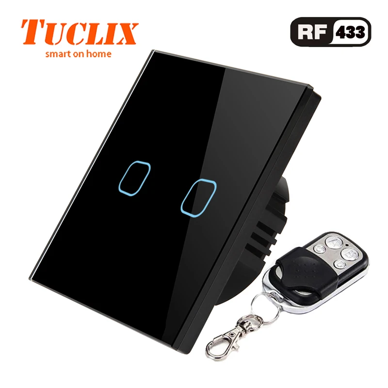 TUCLIX EU/UK 2 gang 1 way дистанционное управление сенсорный выключатель настенный