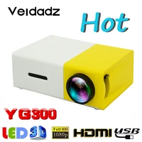 veidadz yg300 micro led projector hd 1080p playback portable hdmi compatible usb 480x272 pixel projector home media player