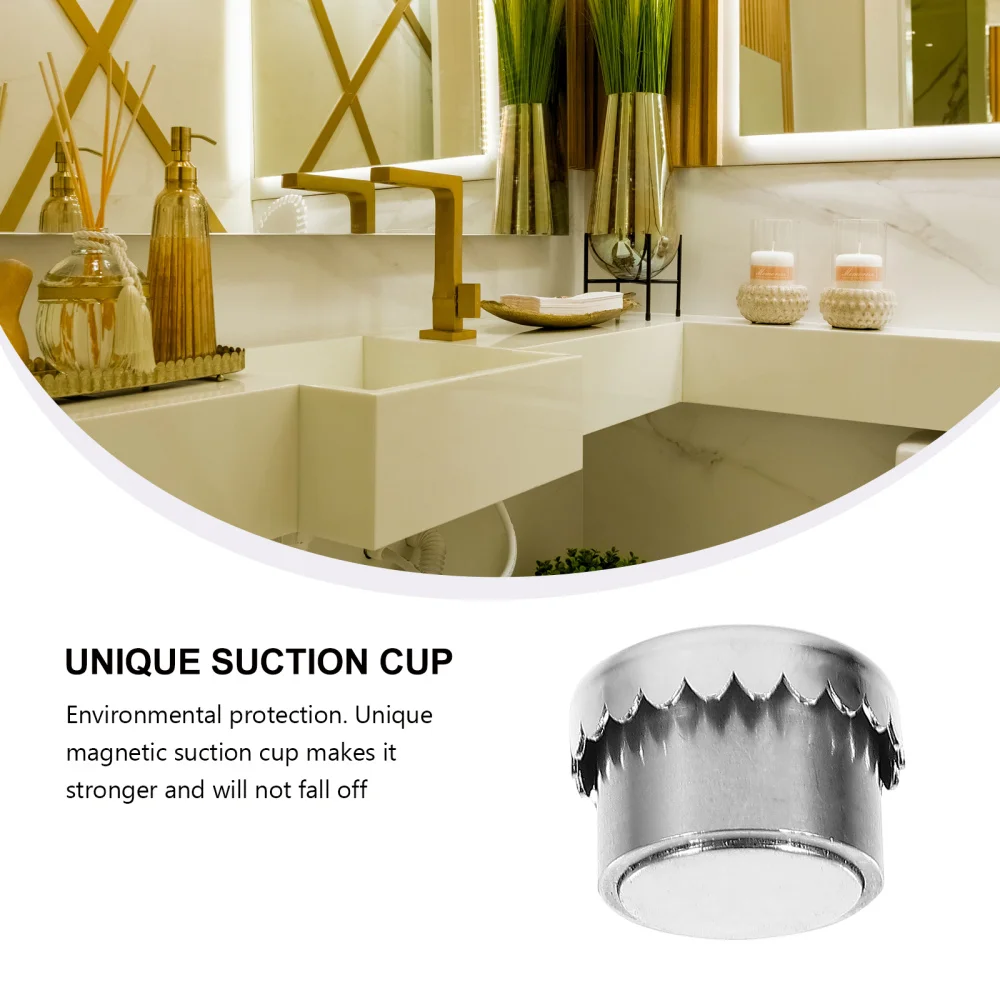 

2Pcs Practical Creative Soap Rack Punch-free Magnetic Soap Holder Silver