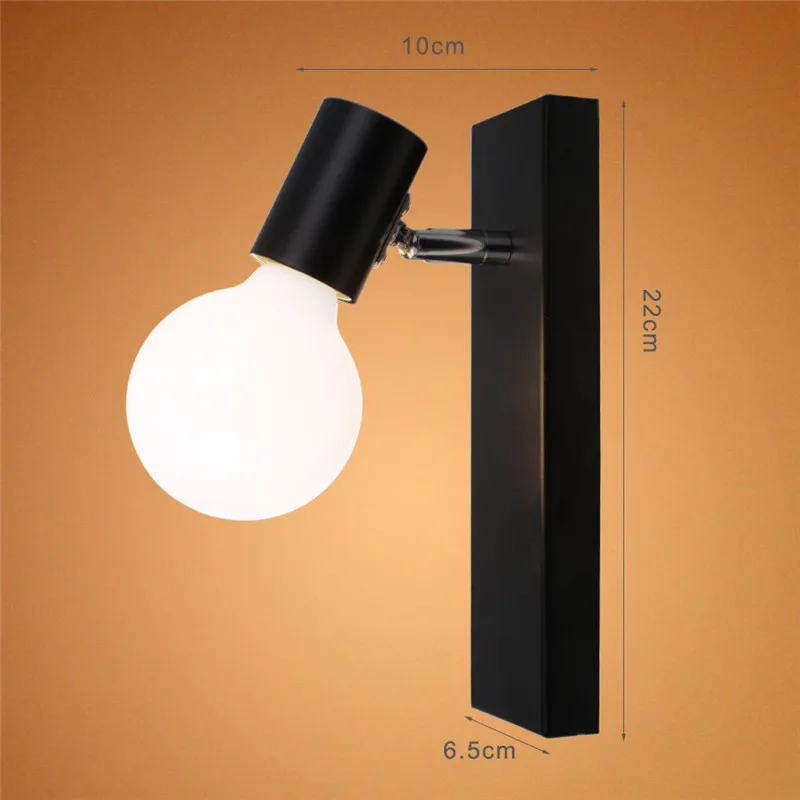 

Nordic Modern Porch Wall Light Industrial Loft Lighting Fixture Home Indoor Bedroom Kitchen Iron LED Wall Lamp