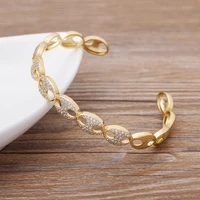 high quality gold color pig nose shape bangle for women punk charm bracelets bangles luxury new femme party birthday jewelry