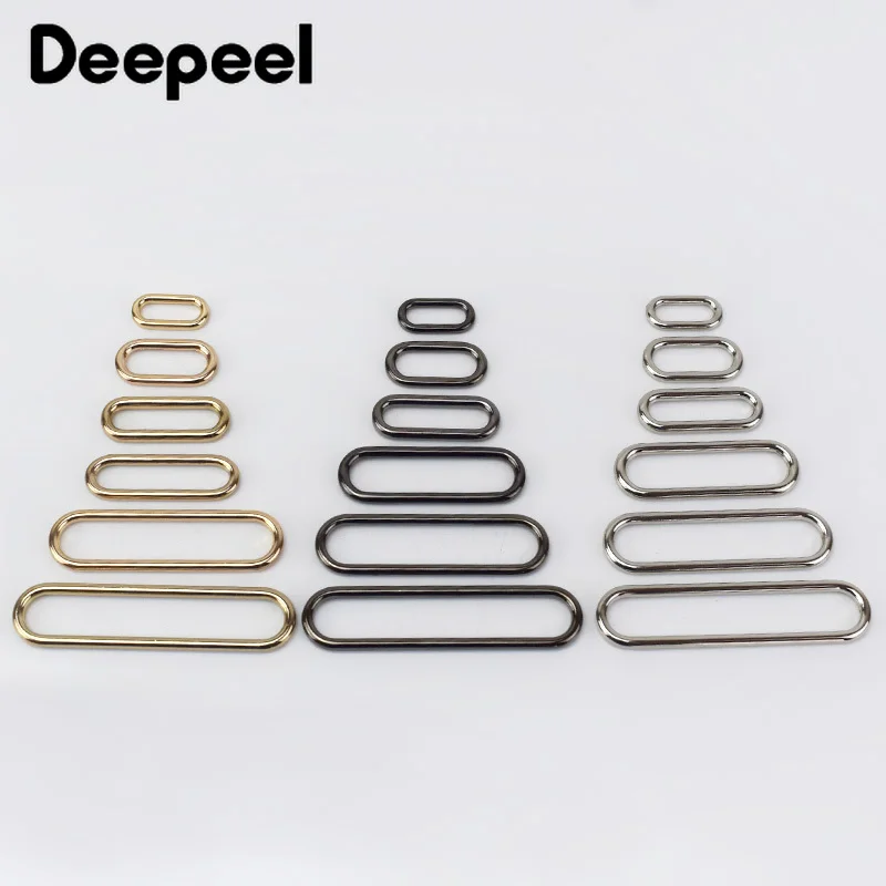 

5 шт., уплотнительное кольцо Deepeel 15-60 мм, бесшовные овальные металлические пряжки для обуви, багажника, сумочки, кольца, яйцо, фурнитура, аксес...