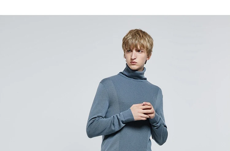 JackJones Мужской умный Повседневный светильник с длинными рукавами свитер с воротником-стойкой 219324525