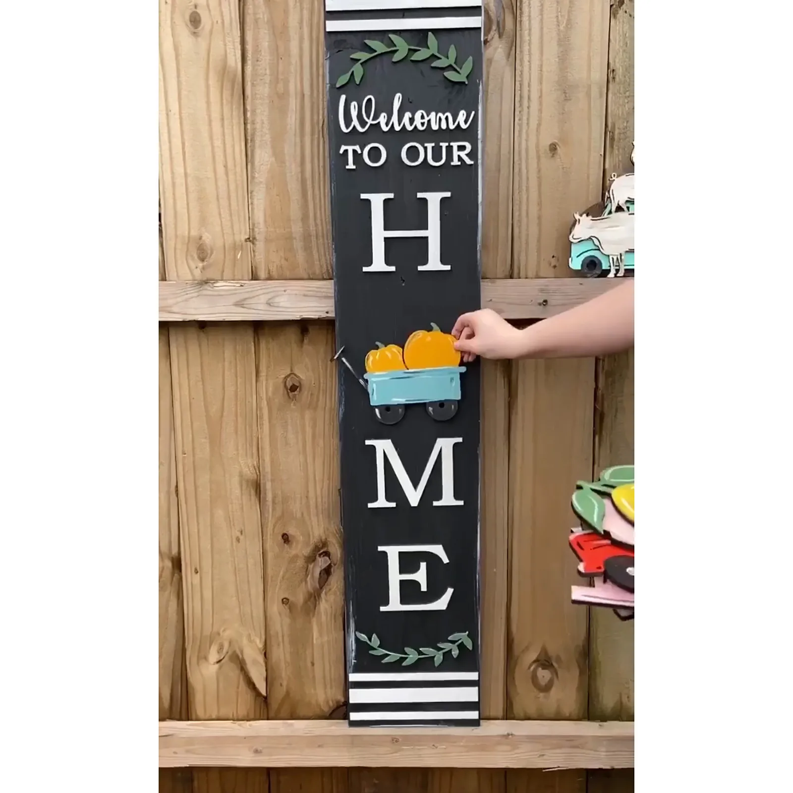 

Diy Door Hanger Seasonal Signs With Interchangeable Holiday Items Decoration Accessories Molinillos De Viento Para Jardn#