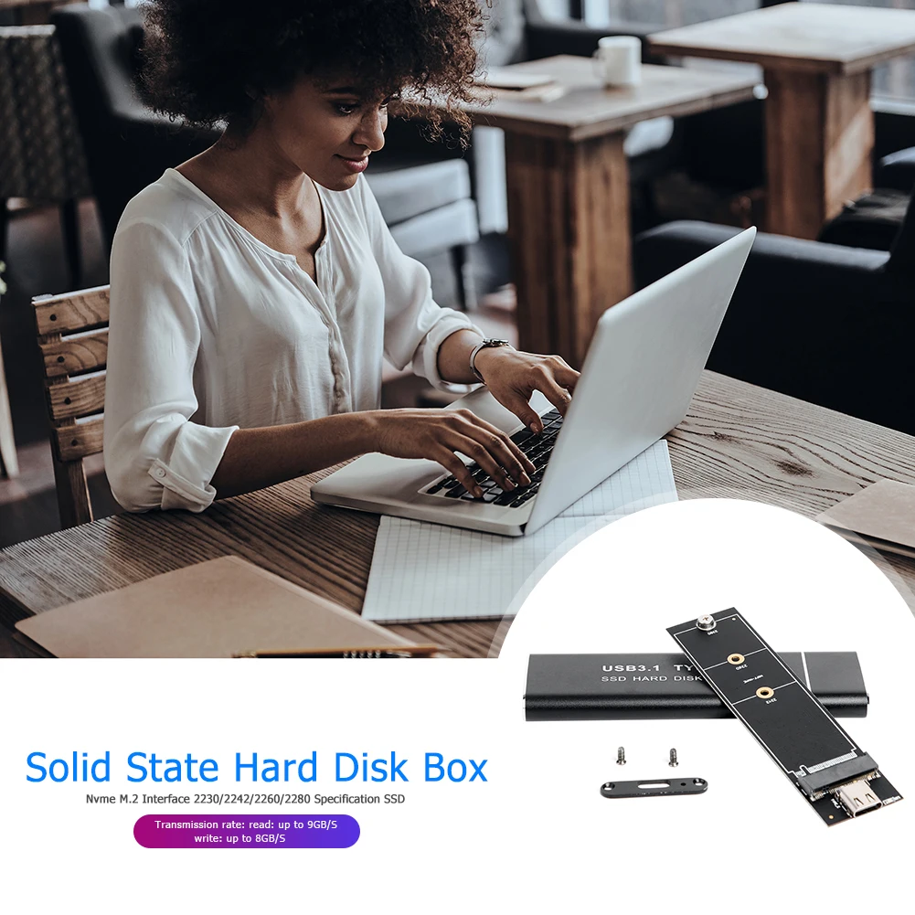 10 Гбит/с M.2 NVME PCIe к USB3.1 GEN2 M ключ твердотельный диск корпус адаптер для 2230/2242/2260/2280