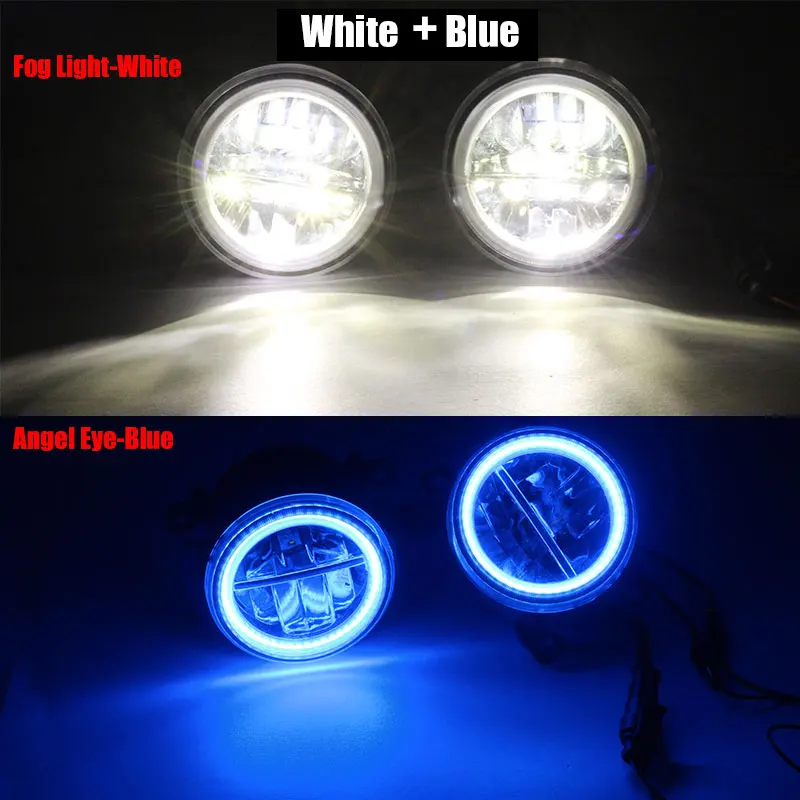 White and Blue Cawanerl автомобильный 4000лм светодиодный светильник H11 противотуманный светильник+ Ангел глаз дневной ходовой светильник DRL 12 В Стайлинг для Renault Talisman - Цвет: White and Blue