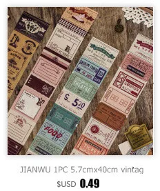 JIANWU 50 м X 3 м свежие серии дневник DIY декоративные васи ленты скрапбук пуля журнал наклейки Школьные офисные принадлежности kawaii