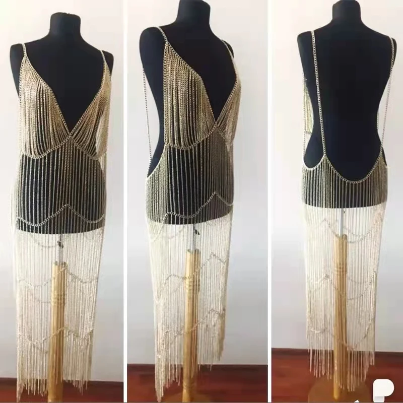 Сексуальная цепочка для тела искусственная бикини пляжная одежда нагрудная