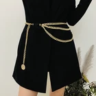 Женские поясные пояса в стиле ретро, Многослойные Длинные ювелирные изделия с кисточками, поясные цепные ремни