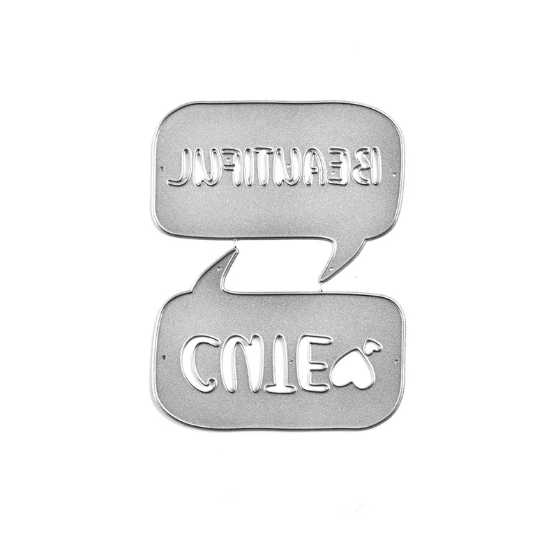 

YaMinSanNiO Cute Beautiful Dialogue Metal Cutting Dies Banner Dies for Scrapbooking Card Album Embossing Die Cut New Template