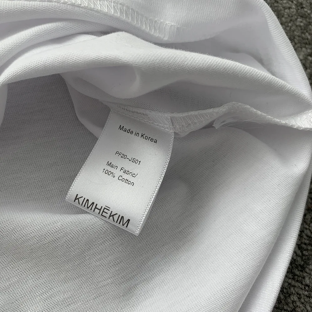 

Kimhekim 1:1 love short sleeve t-shirt female 2021 new fashion brand top summer peach heart loose tee summer clothes