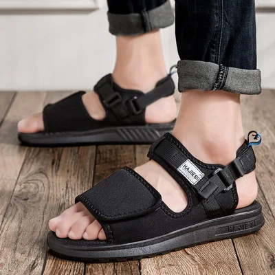 

Сандалии, спортивные, осенние мужские молодежные римские тапочки, сандалии для отдыха на открытом воздухе, мужские.