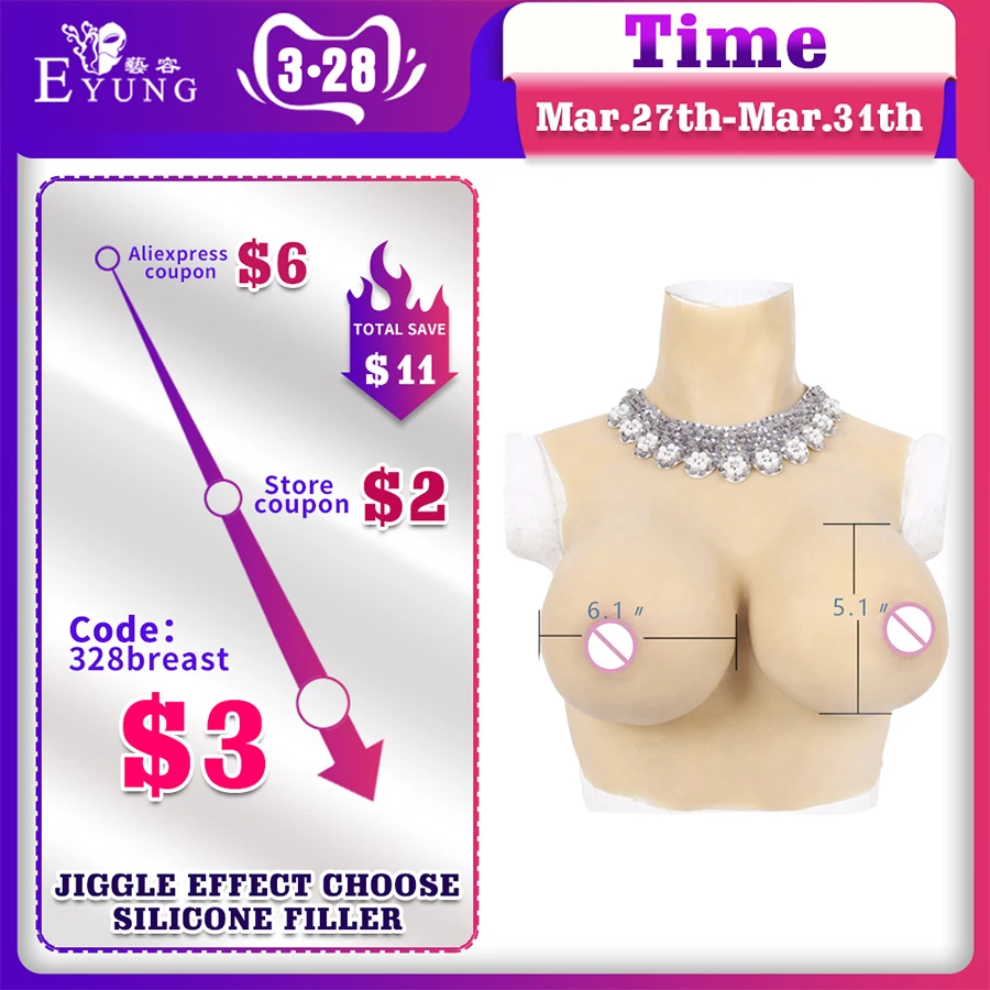 Реалистичная силиконовая форма для груди 38DD трансвеститов транссексуалов