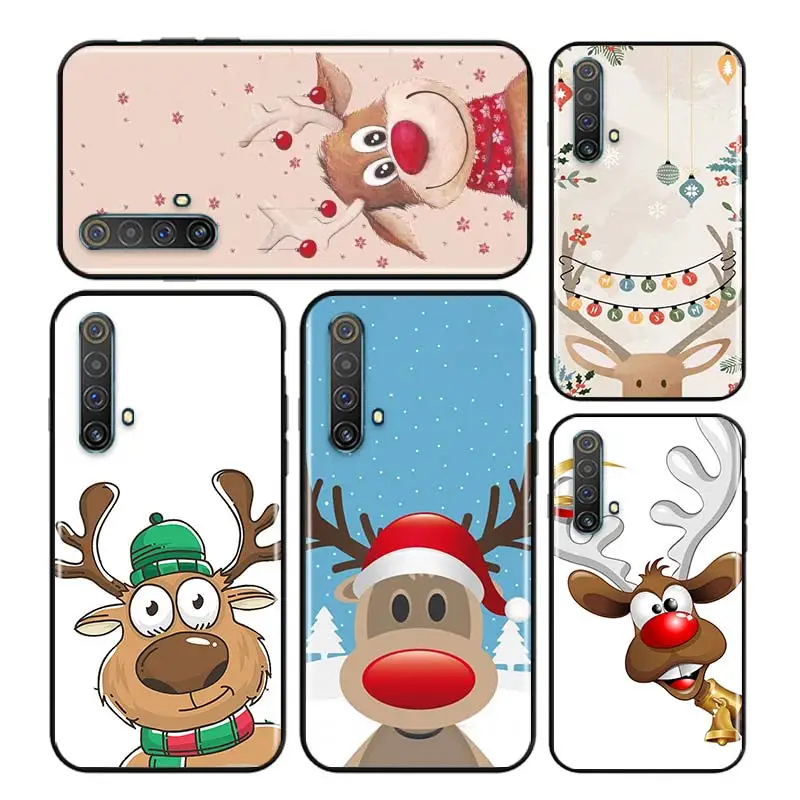 

New Year Christma Deer For OPPO A94 A74 A53S A53 A54 A93 A73 A72 A32 A31 A52 A12E A1k A5 F5 AX7 A9 2020 A11 Phone Case