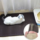 Коврик для кошачьего туалета, нескользящий, водостойкий, однослойный, аксессуары для кошек