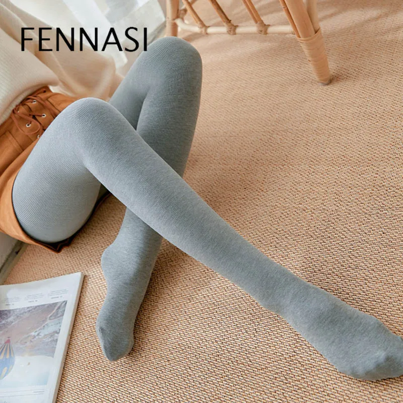 FENNASI женские хлопковые гетры колготки сексуальные высокая талия зимние теплые