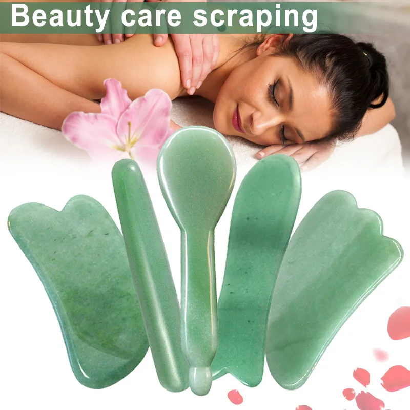 

Натуральная Зеленая тарелка для соскабливания авантюрина, средство для ухода за телом, массажный инструмент, Прямая поставка -- 01