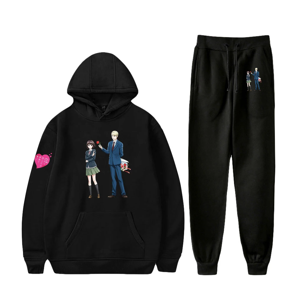 

koikimo Sweatshirt Sets Sports Style 2021 New Harajuku Logo Cool Women men Fashion Hoodies Sweatshirts+pants Sets