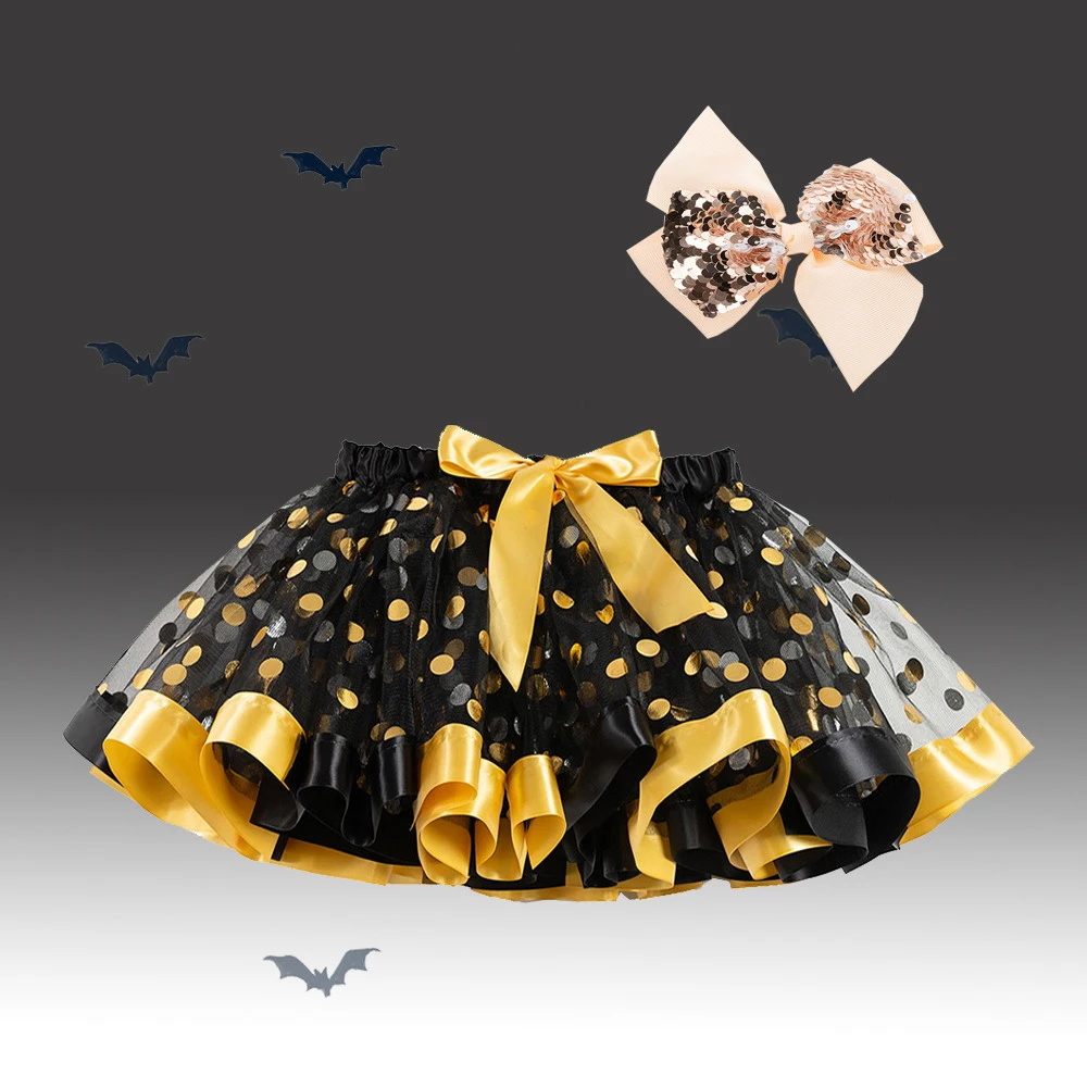 Юбки пачки для маленьких девочек мини юбка с принтом тыквы паука скелета дня