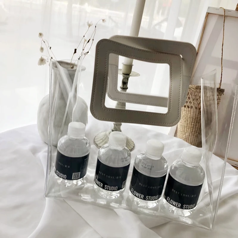 Прозрачная сумочка Подарочный пакет для цветов рождественские подарки сумка