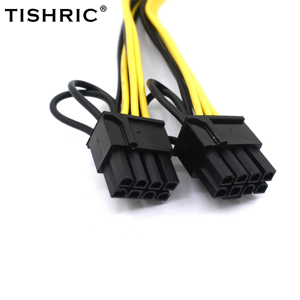 Кабель питания TISHRIC PCIE с 6 контактами на 2 8 контактов (6 + 2) 20 см | Компьютеры и офис