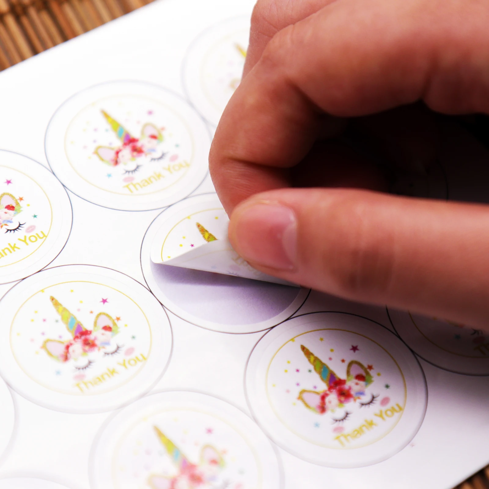 Украшение для дня рождения наклейки с единорогом вечеринки подаропосылка