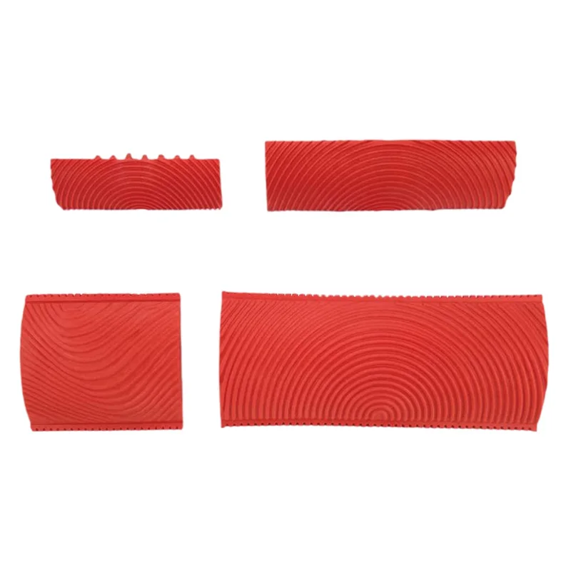 

4PCS Wood Graining Tool Set Rubber Wood Graining Pattern Wall Paint Painting Tool for Wall Painting Decoration DIY