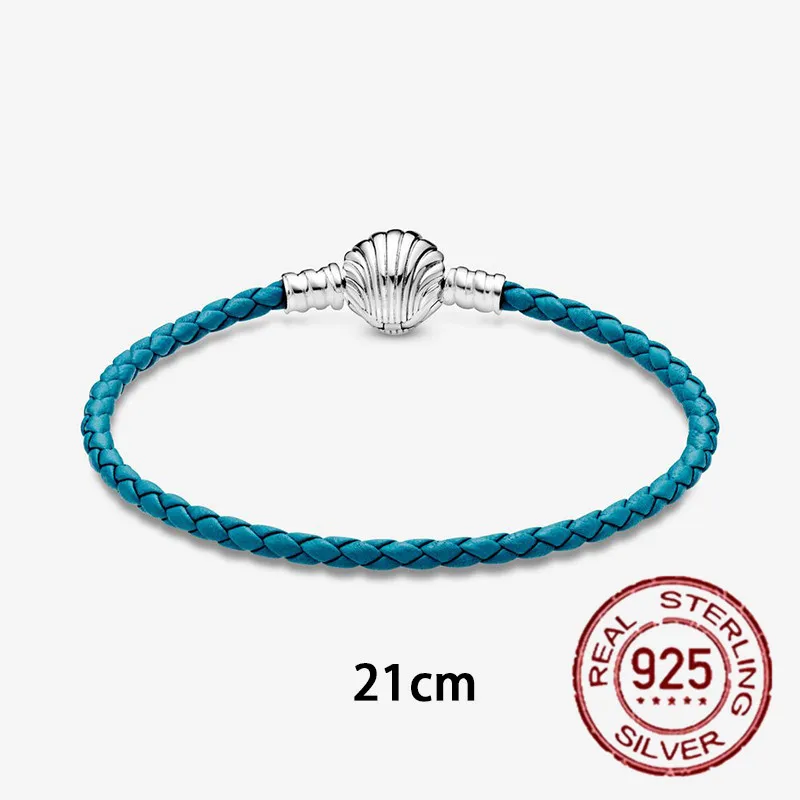 

Lover 925 Sterling Silver Bracelet Fashion T-Bar Snake Chain Sparkling Blue Disc Clasp Snake Chain Bracelet Women Jewelry