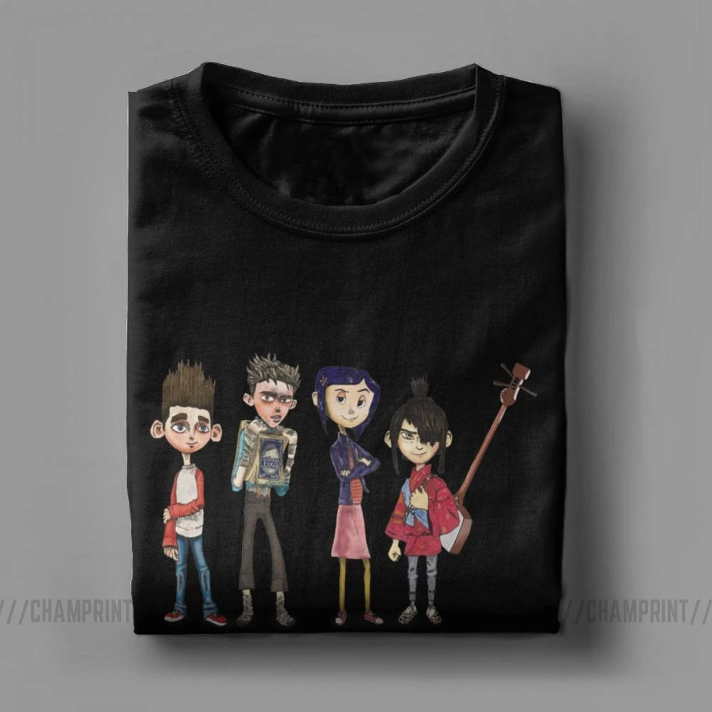 Мужская футболка Coraline Винтажная с коротким рукавом и круглым вырезом одежда из