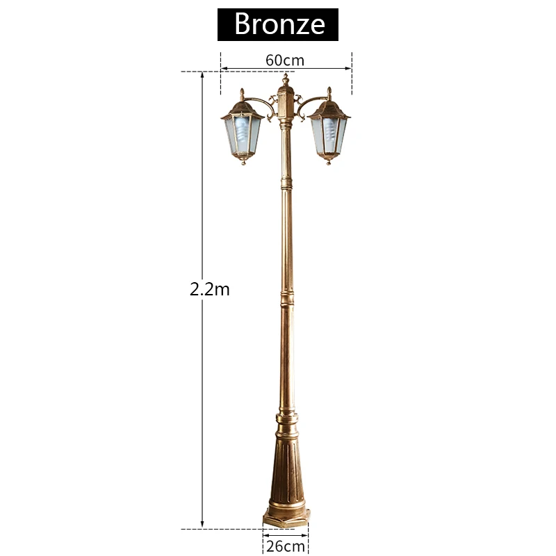 

Уличный фонарь WECUS ретро черный/бронзовый IP54