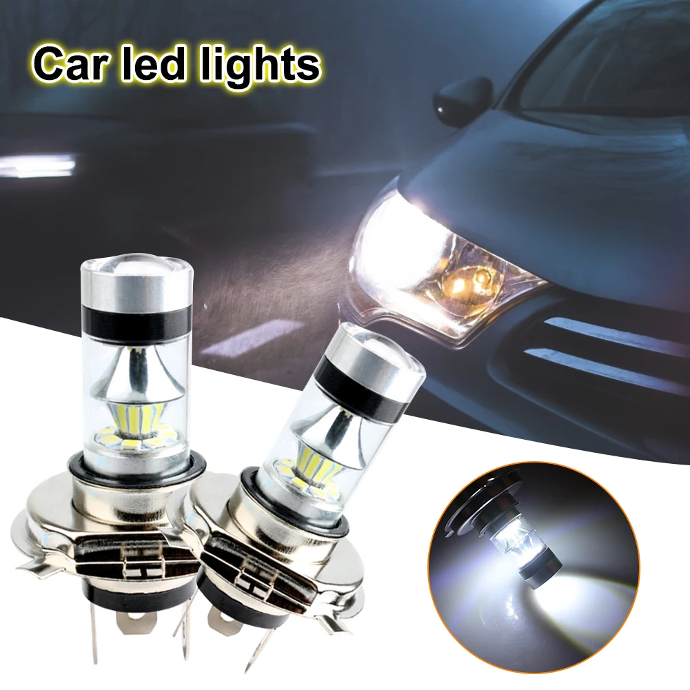 

2x H4 100W LED Car Headlight Bulb Car Modified Headlight Fog Light 12V 80W 800LM Car Light white LED headlight bulb Accessories