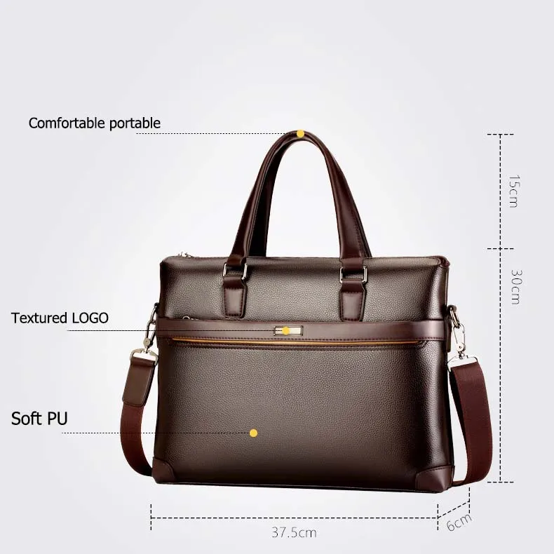 Briefcases Portable Male Messenger Bag Sets Men Briefcase for Document Laptop Computer Handbag Shoulder Brief Case Satchel Bags
