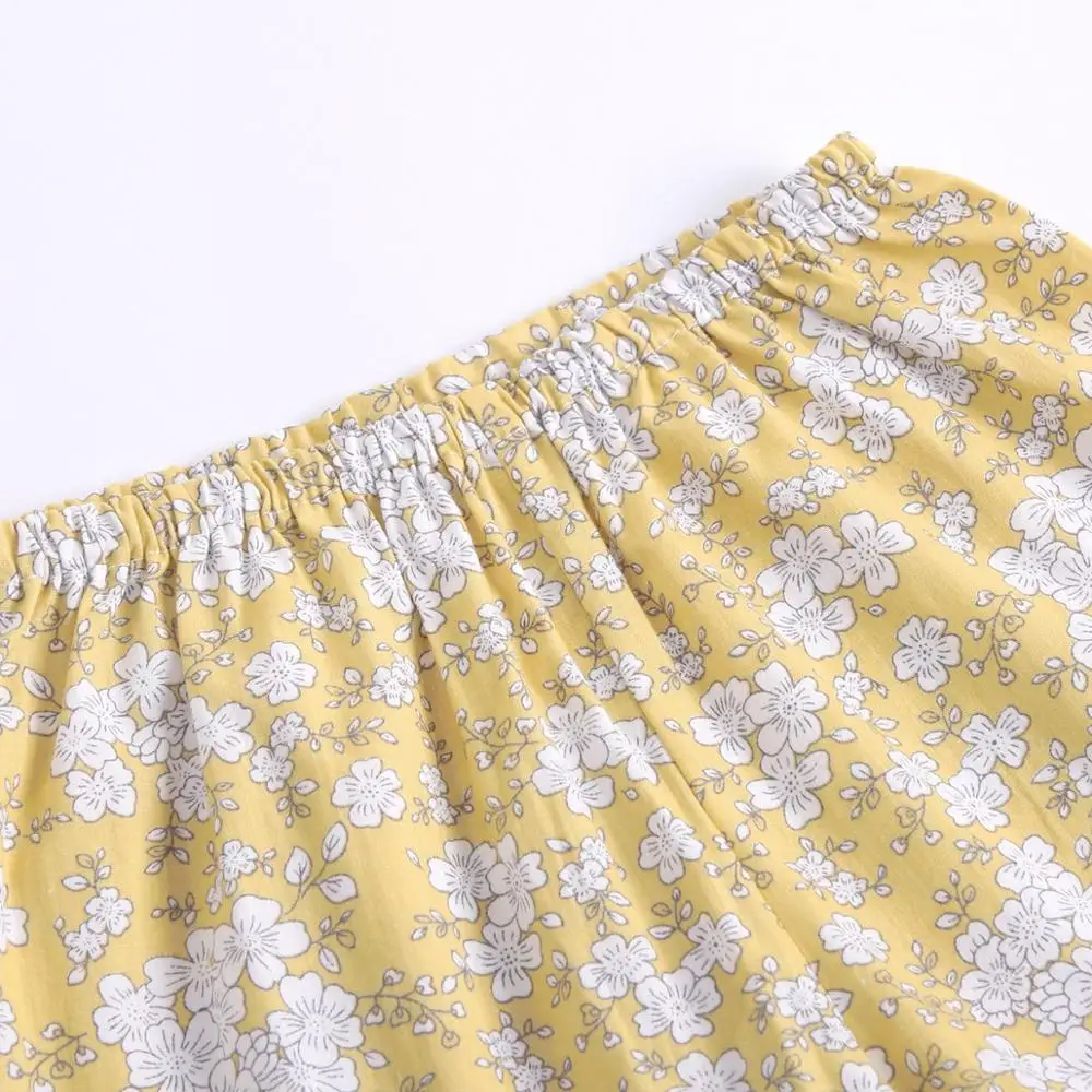Sanlutoz-ropa Floral de verano para beb&eacute;, conjuntos de algod&oacute;n para reci&eacute;n nacido, pijamas informales para beb&eacute;, atuendo-5