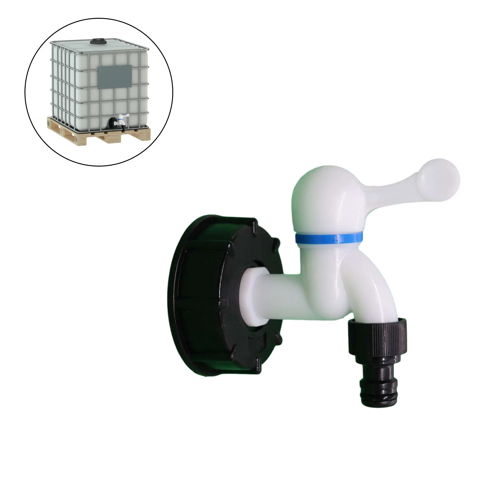 

IBC Tank Tap Adapter S60*6 Coarse Thread Connector Replacement Valve Fitting Ton Barrel Valve Adapter Garden Water Connector