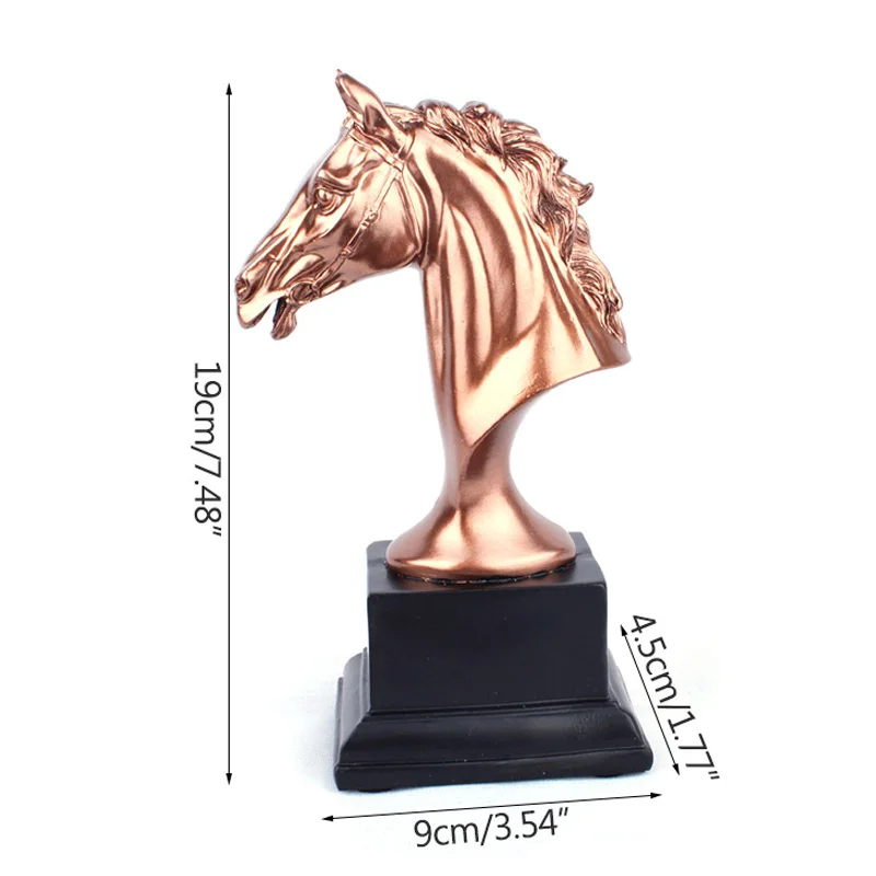 

Strongwell Horse Head Art Statue Sculpture Resin Home Decoration Accessories Living Room Crafts Home Decor Accessories Gift