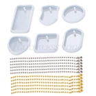 Висит в списке-форма для литья под давлением с геометрическим рисунком Форма неправильной прямоугольной ожерелье с круглой подвеской силиконовая форма сделай сам, ремесла, ювелирные изделия, пресс-форма брелок