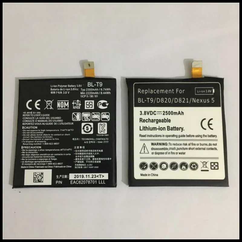 Аккумуляторная батарея BL T9 BLT9 литий ионная аккумуляторная для LG Google Nexus 5 / D820