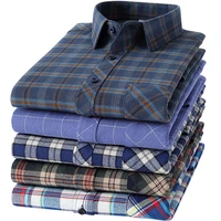 new 100 cotton flannel plaid mens shirts casual long sleeve regular fit home comfortable dress shirts for man clothes 6xl 5xl