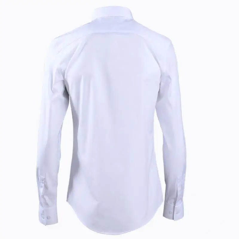 Minglu протектор для мужчин рубашка роскошные черный Белый Цвет Сращивание