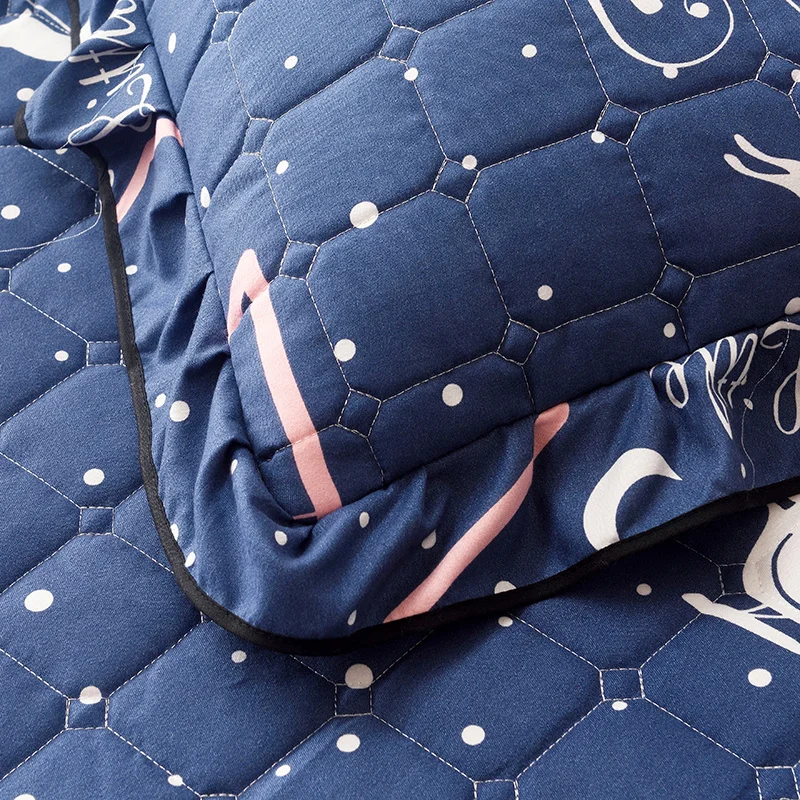 Утолщенный стеганый матрас наматрасник для двуспальной кровати простыня с